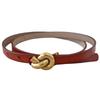 Womens Classic Leather Belt With Alloy Snap Closure And Minimalist Gift Style
