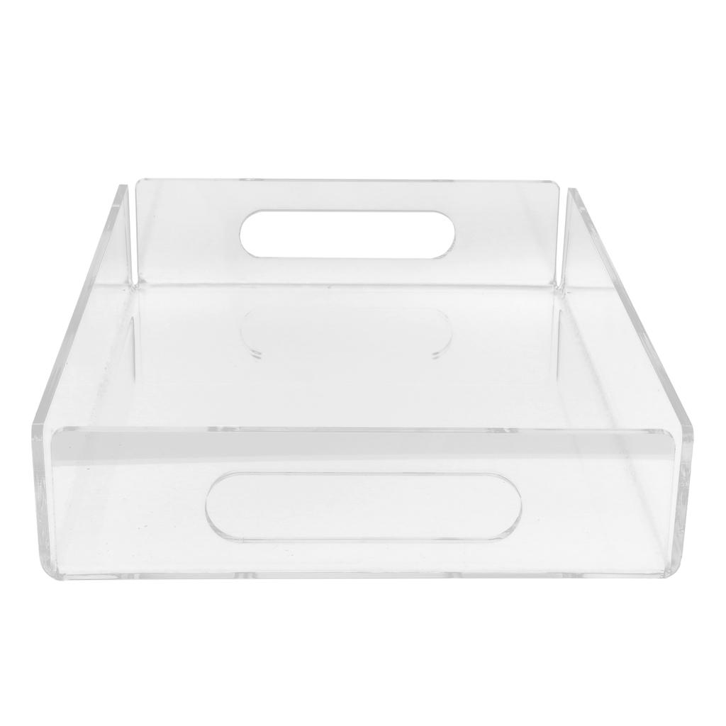 Acrylic Fruit Towel Tray Lightweight Breakfast Cheese Serving Tray with Handles for KTV Hotel