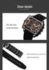 Shikemei Men's Multi-Time Zone Luminous Waterproof Dual-Movement Watch