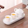 Qianyu Mutton Fat Jade White Ceramic Kung Fu Teapot
