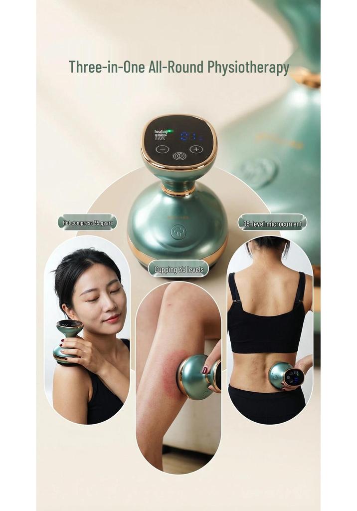 35-Speed EMS Microcurrent Full Body Gua Sha & Cupping Massager