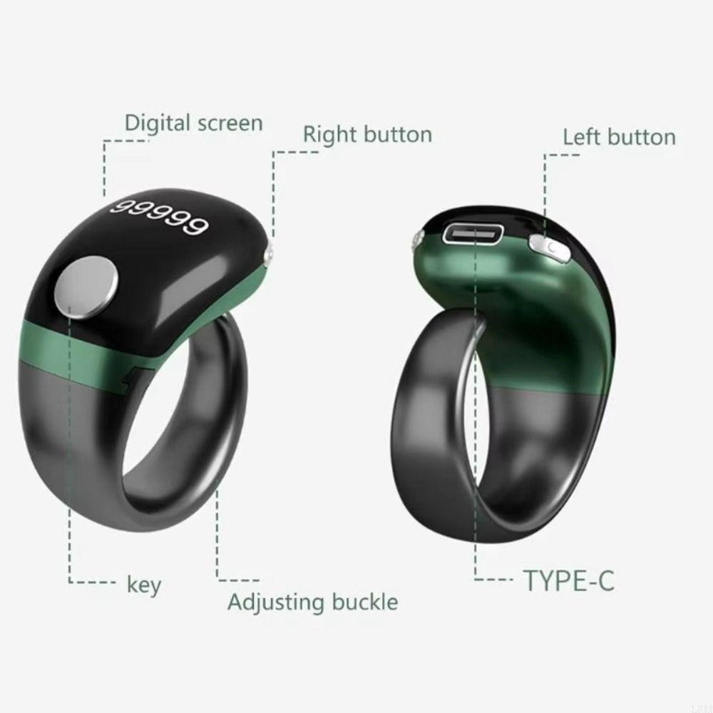 Removable Point Marker Digital Tally Counter 99999 LCD Display Finger Counter  Inventory Counting