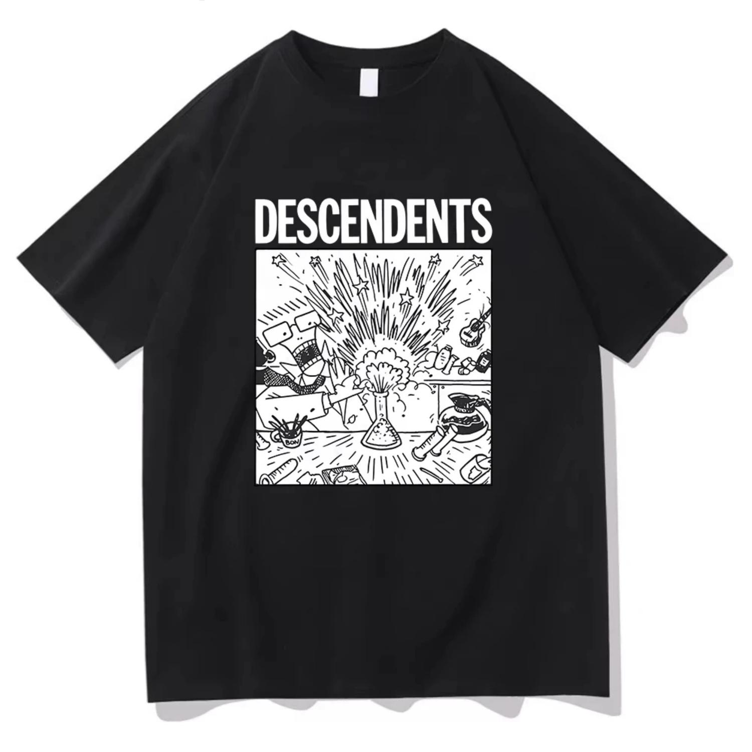 

Pop Surfpunk Band Descendents T-shirt Men Summer Short Sleeve Tee-shirt Street Wear Graphic Printing T-shirt Grunge Fashion Tee S чёрный