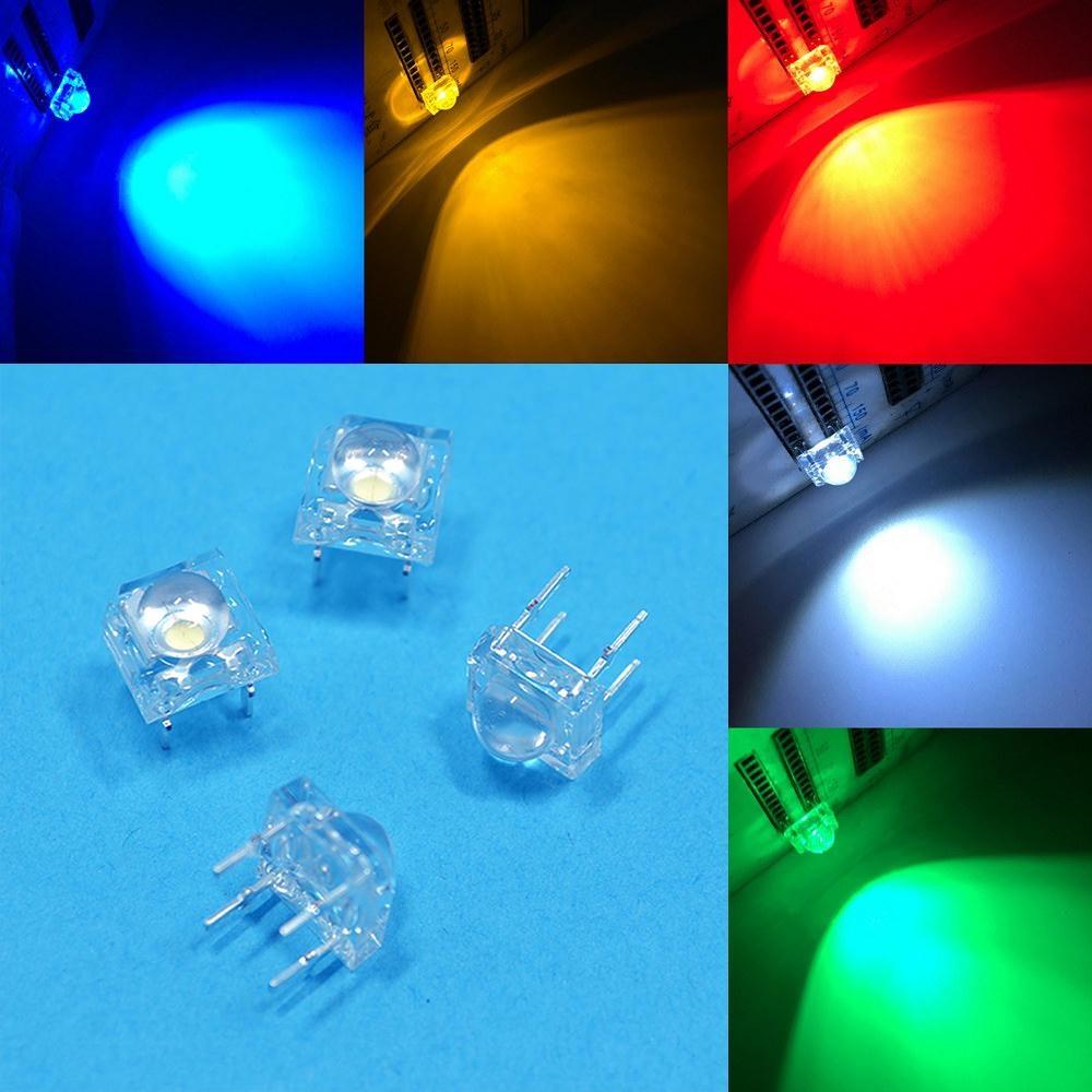 100 peças 5mm vermelho verde azul branco amarelo cúpula super fluxo água transparente piranha diodo 1 9 3 4v led carro lâmpadas diodos luz lâmpada led