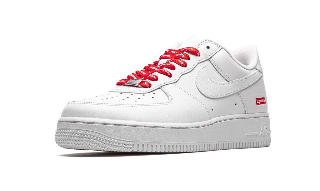 Nike Air Force 1 CU9225 100 with Supreme Mini Box White Size Men's Low-Top Logo, - 6, White/White