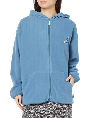 Penfield Women's Laid-Back Camp Micro Fleece Embroidered Hoodie, Blue (Shima Rin), Size M