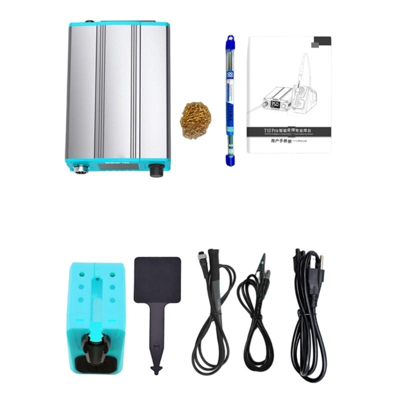 Intelligent Temperature Control T12 Soldering Iron Station with Digital Screen and Multiple Tip Compatibility