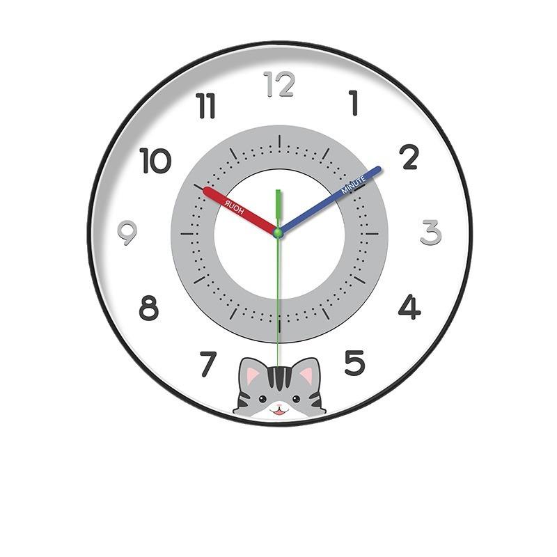 10-Zoll 25cm Tier Cartoon Kinder Wanduhr Wohnzimmer Schlafzimmer Wanduhr Kreative Stille Uhr Tisch