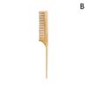 1Pcs Natural Bamboo Wooden Hair Comb Anti-Static Afro Fork Combs For Women Round Wide Tooth Wood Comb