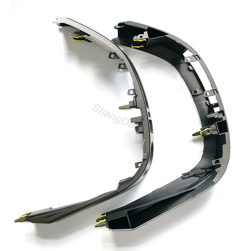 2PCS Middle Left and Middle Right Car AC Frame Air Vent Panel Air Outlet Panel Frame Fit for Toyota Prius 2004-2009