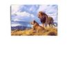 Modern Lion Canvas Art: Male & Female Lions Mural Poster for Living Room Decor