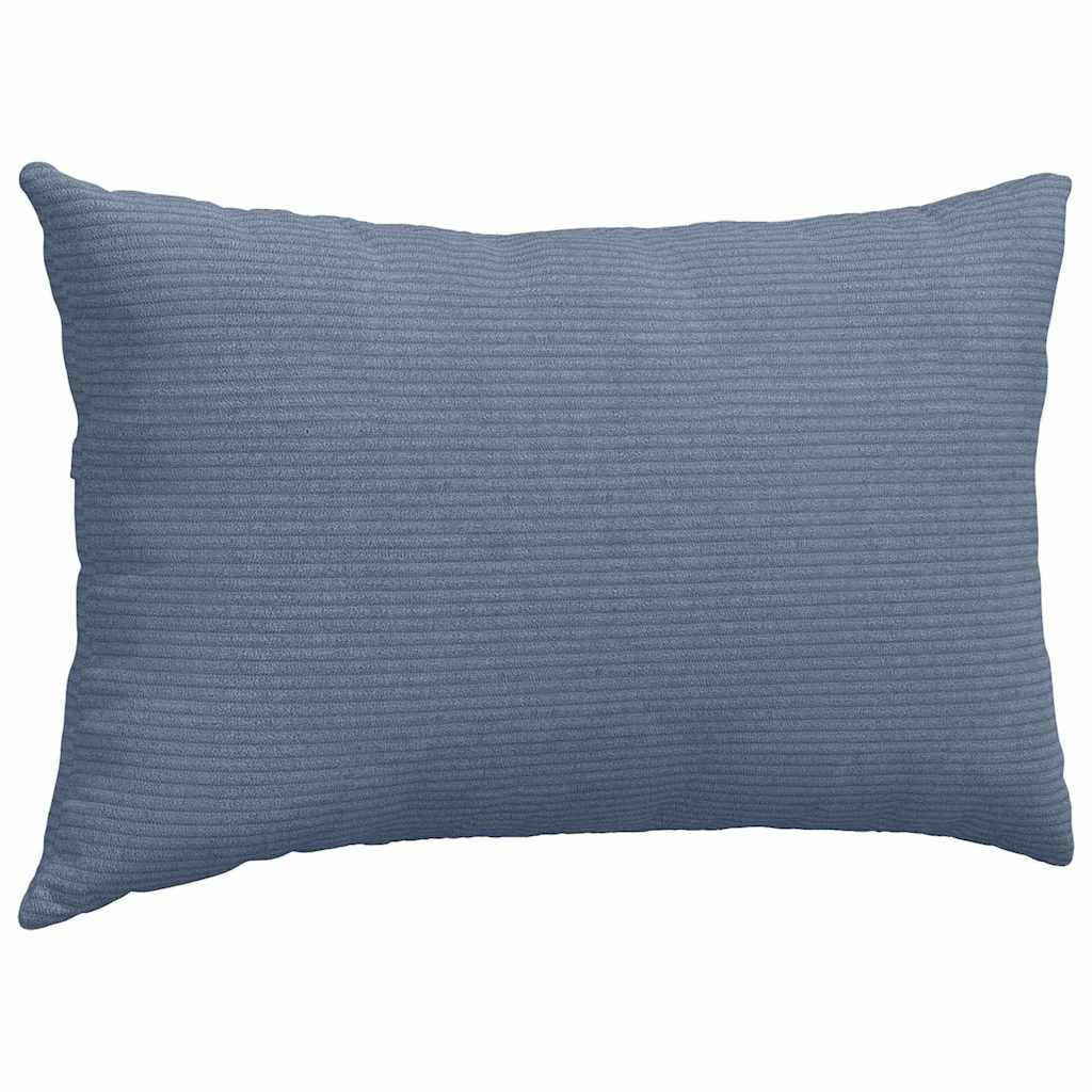 Sofa Cushions 2 Pieces Blue 50 X 30 Cm Cord Fabric