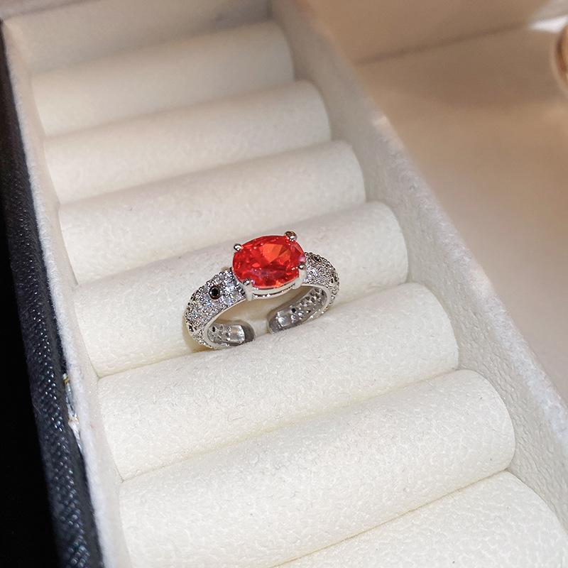 2024 Zircon Diamond Geometric Open Ring for Women - Trendy Luxury Index Finger Jewelry