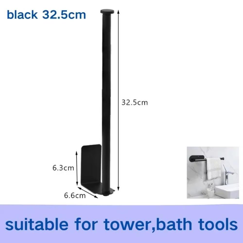 New Self Adhesive Paper Towel Holder Punch-free Stainless Steel Paper Roll Holder Silver Black Wall Mount Hook