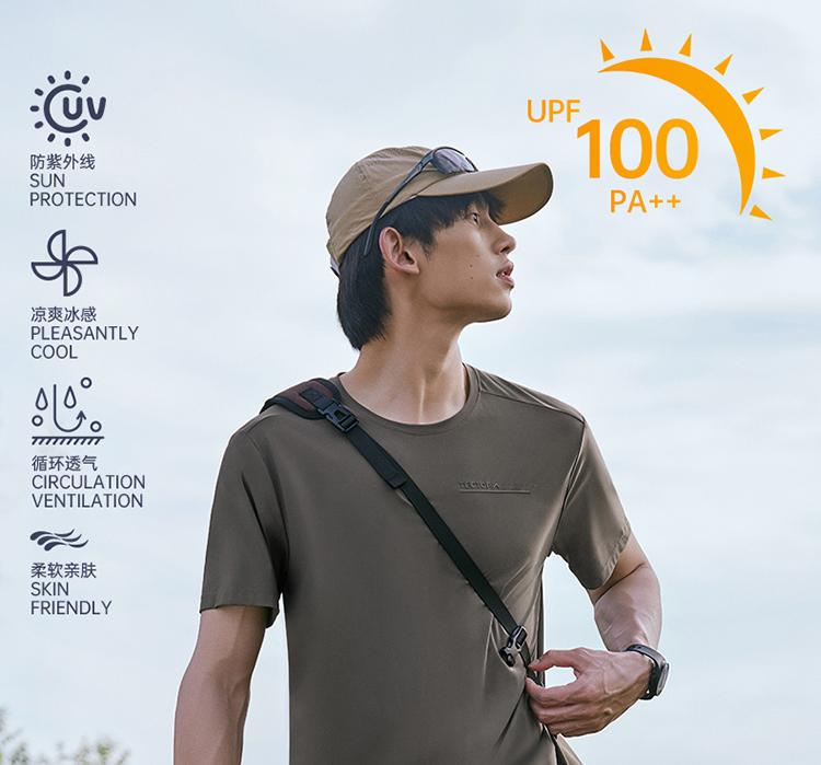 Men's Original Yarn Sunscreen Ice Feeling UPF100+ Short-Sleeved T-Shirt