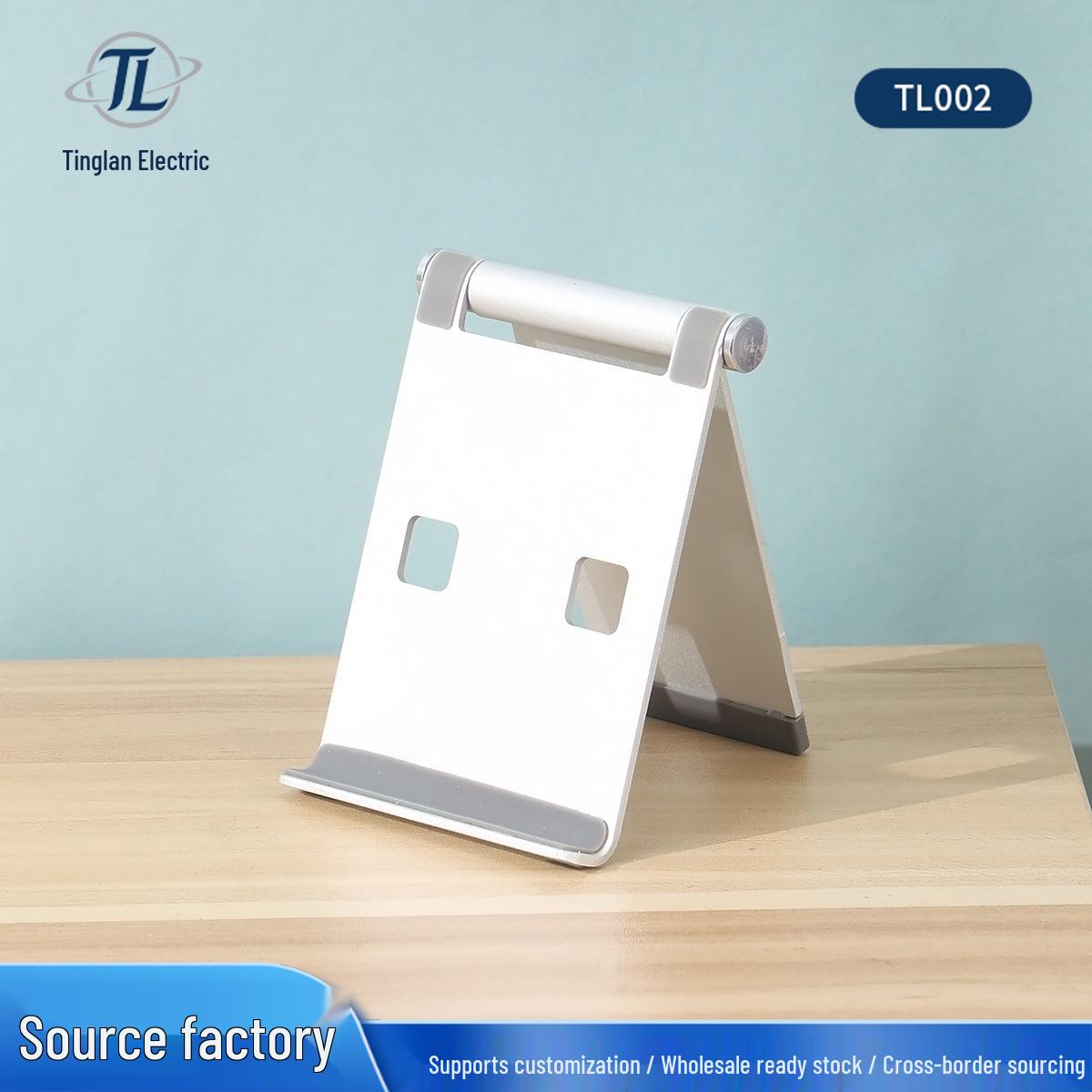 Aluminum Alloy Foldable Desktop Phone Stand - Multi-Angle Adjustable and Portable Foldable