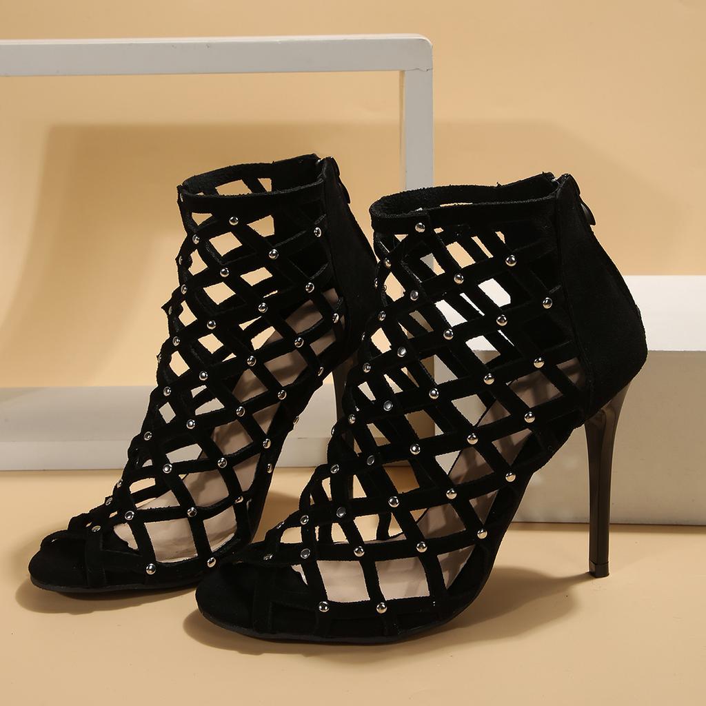 High Heels Sandals Women 2026 Summer Black Modern Shoes Fashion Sexy Peep Toe Designer Sandals Banquet Party Shoes