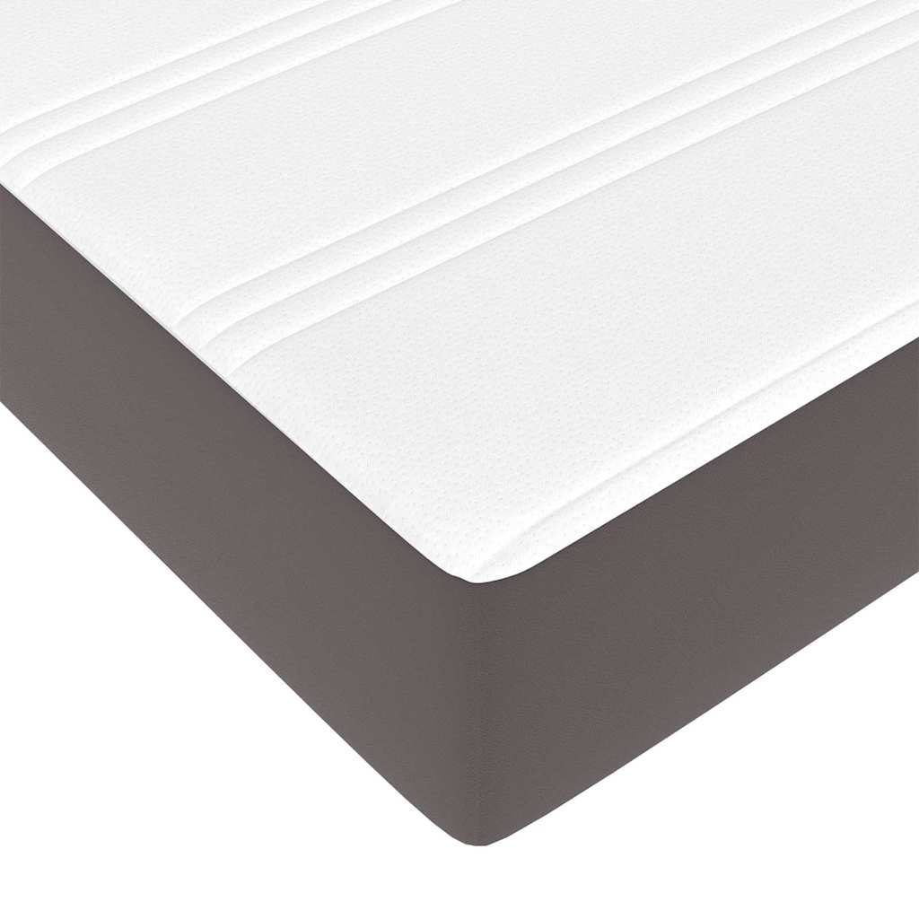 Bed Frame with Mattress Gray 120 x 190 cm Fabric