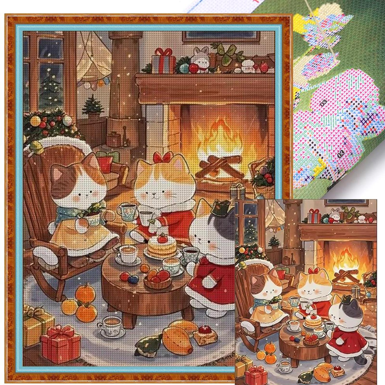 

Animal Printed Cross Stitch Kit DIY 11CT Embroidery Craft Set Home Wall Decor