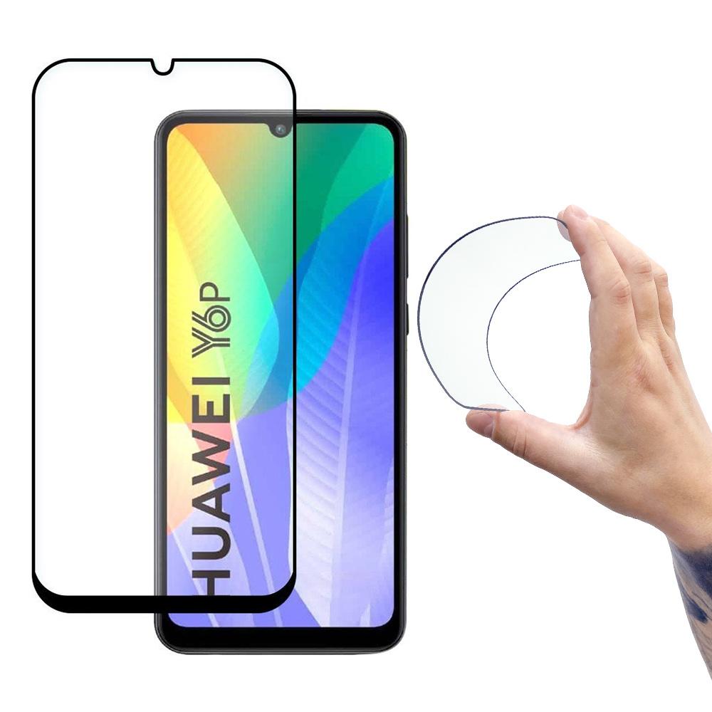 Wozinsky Full Cover Flexible Nano Tempered Glass with Frame for Huawei Y6p - Black