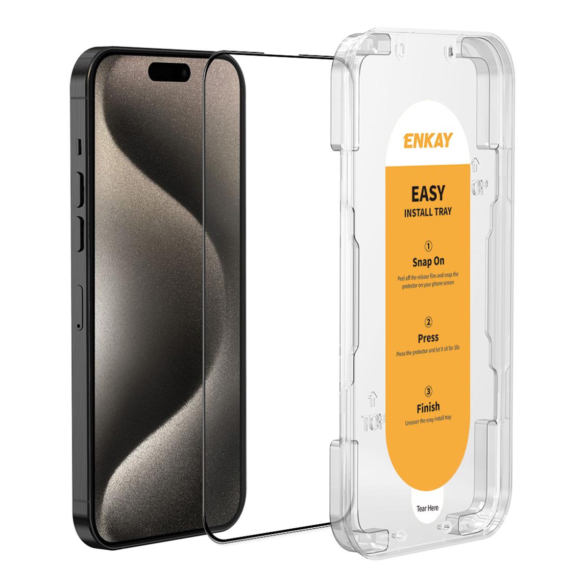 

ENKAY HAT PRINCE For iPhone 15 Pro Max Protective Film HD Clear 9H Scratch-resistant Screen Protector As Shown A