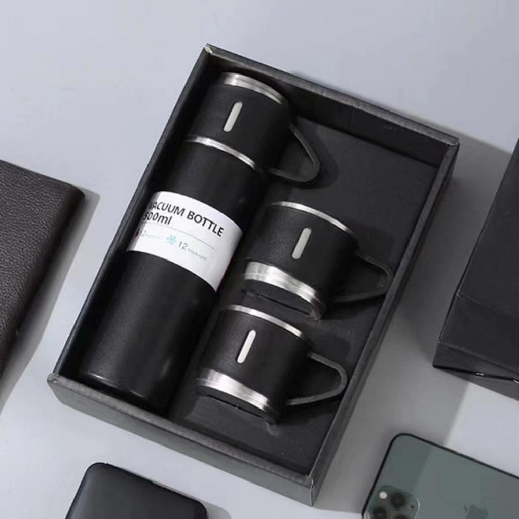 500ML 304 Stainless Steel Vacuum Insulated Cup Gift Set Office Business Coffee Mug Thermos Bottle Office Gift Set