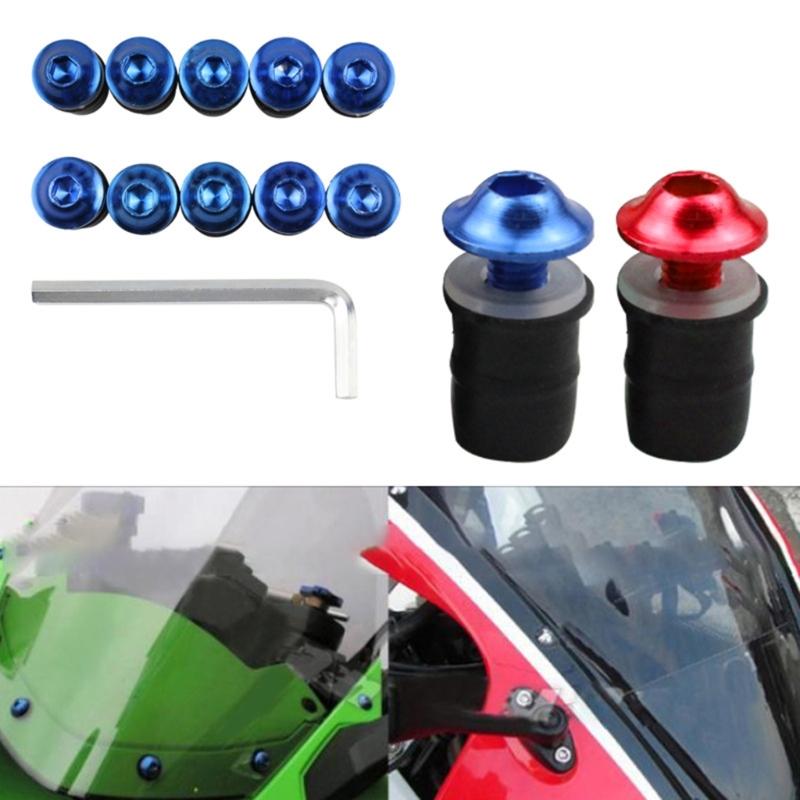 Packung mit 10 Motorrad 5mm Windschutz-Befestigungsschrauben Zuverlässige & Langlebige Schrauben