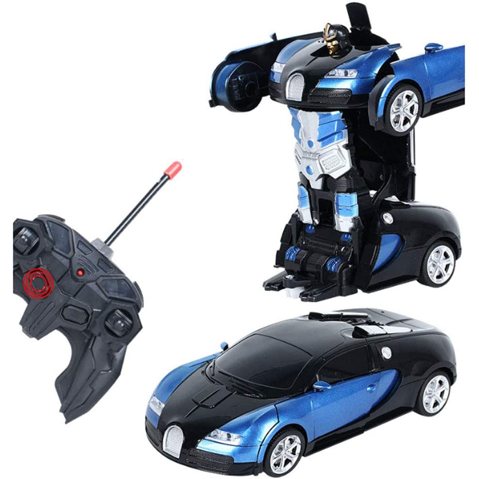 

ROBOT PLAZA RC Car, Transforming Robot Toy, One-Button Transformation, Kids Toy, Birthday Gift (Bugatti)