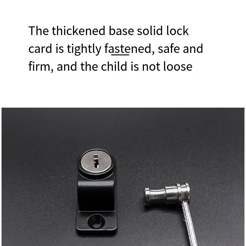 Limiteur de porte fenêtre Sécurité bébé enfant animal de compagnie Kits de verrouillage à chaîne de sécurité Acier inoxydable Limiteurs de fenêtre à battant
