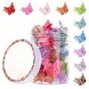 50pcs Glitter Mini Butterfly Hair Clips Sparkling Colorful Hair Accessories for and Women