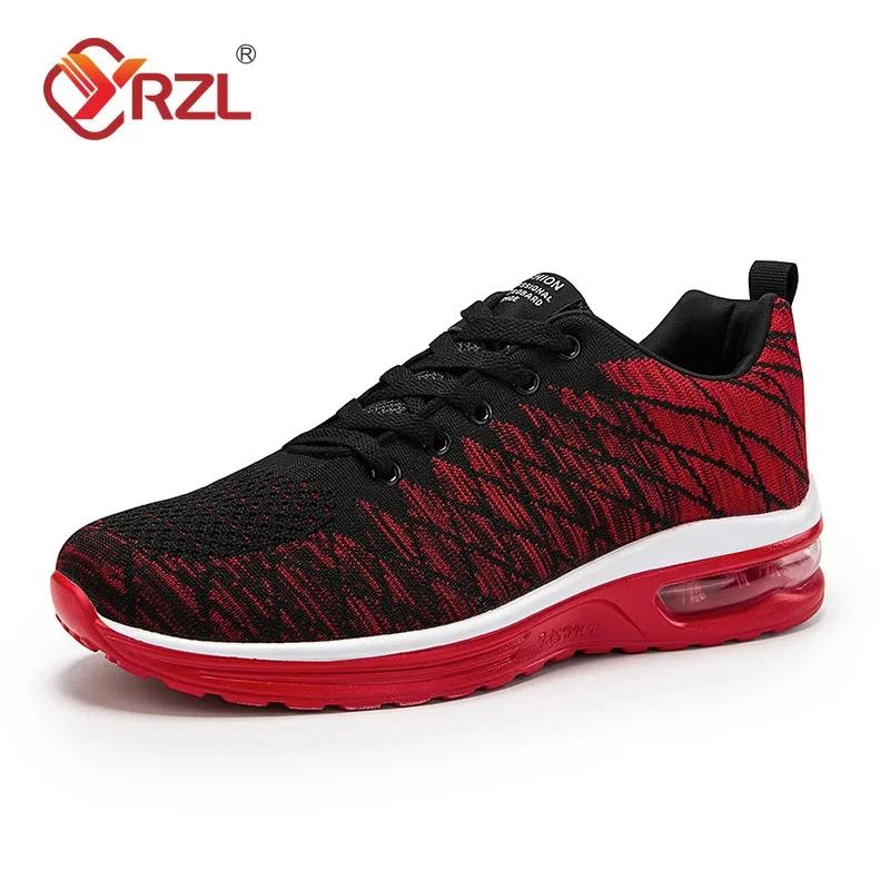 YRZL Sport Running Shoes Men's Flat Mesh Breathable Walking Man Casual Sneakers Comfortable Outdoor Trainer Race Sneaker for Men