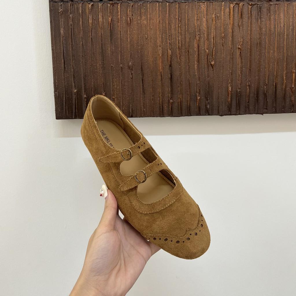 Fashion New Mary Janes Flats Shoes Ballet Casual Sneakers Women Sandals Loafers Trend Shallow Dress Suede Comfort Zapatos Mujer