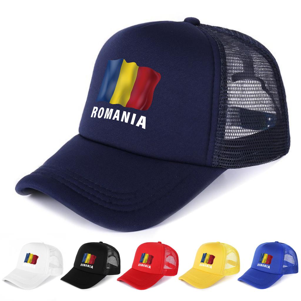 RoUnisexia Flag Printed Trucker Hat Adjustable Curved Brim Breathable Vintage Cap Unisex for Street Wear Mountaineering Travelling