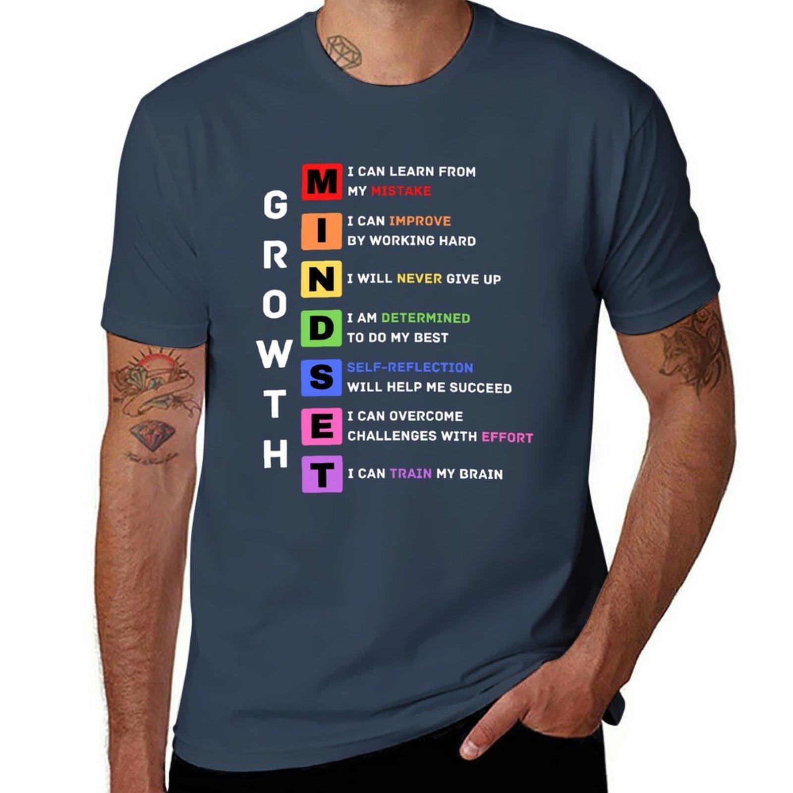 Growth Mindset Tshirt Gym Wear Breathable Short Sleeve Tee S
