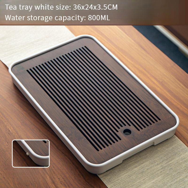 Artificial Stone Tea Tray Chinese Hollow Stripes Design Water Storage Trays Home Living Room Small Kung Fu Dry Tea Tray