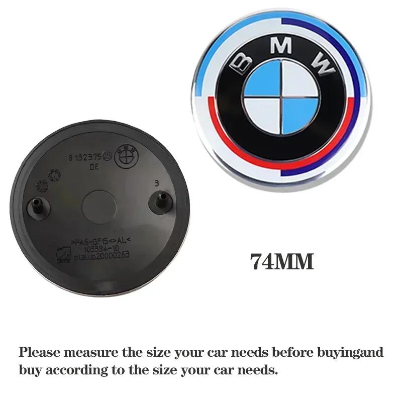 MLKQ6 Car Front Hood Emblem Logo Rear Trunk Badge for BMW E36 E46 E53 E90 E60 E61 E93 E87 X1 X3 X5 X6 F30 F20 F10 Z3 Z4 X1 X3 X5 M4 M8