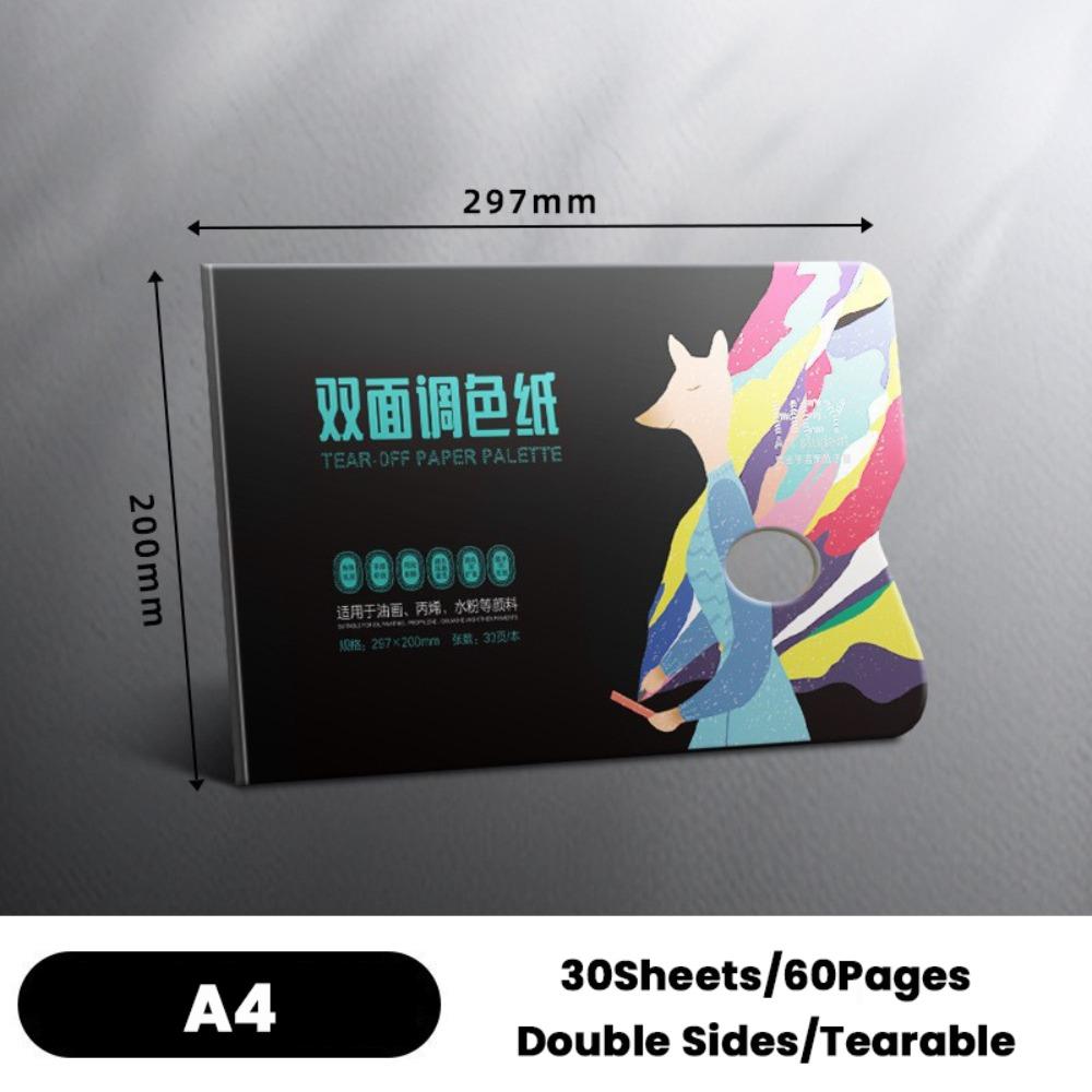 

30 листов/книга одноразовая палитра для масляной гуаши бумажная палитра для акварели бумажная палитра для студентов A4