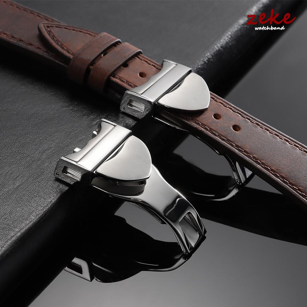 Metal Folding Buckles for Tudor 18mm Stainless Steel Buckle for Leather Rubber Watchband Clasp Polished Silver Deployment Clasps