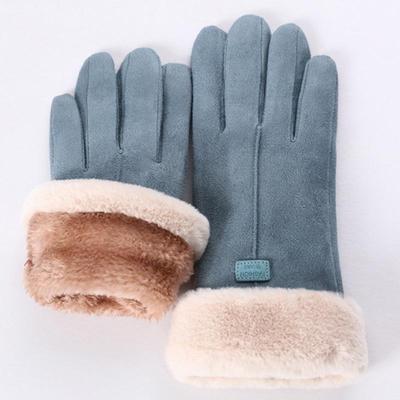 Mode Frauen Handschuhe Herbst Winter Niedlichen Pelzigen Warme Handschuhe Volle Finger Handschuhe Frauen Outdoor Sport Weibliche Handschuhe Bildschirm