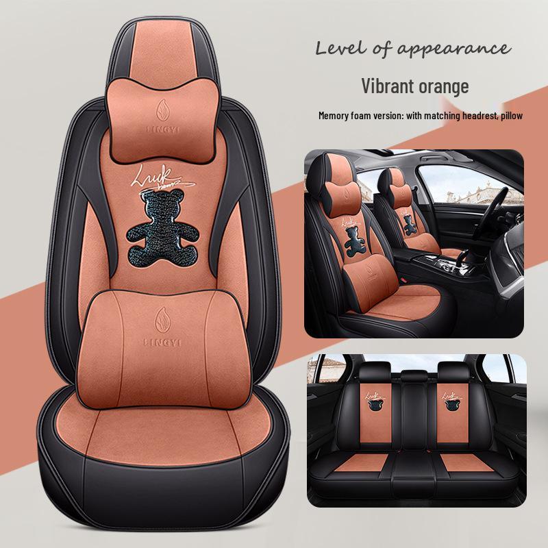 Cartoon Car Seat Covers for Beijing Hyundai Tucson, ix25, ix35, Sonata, and Sonata Eight - Tech Cloth Cushions