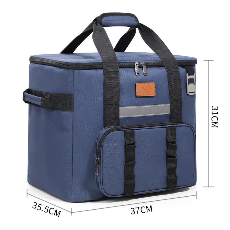 Oxford Cloth Portable Cooler Bag For Outdoor Camping And Picnic With Insulation And Large Capacity