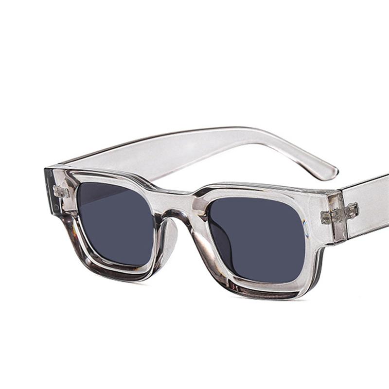 

Vintage Fashion Purple Sunglasses Women Men Square Frame Eyeglasses Classic Concave Rectangle Eyewear Shades Uv400 only 1pcs sunglasses