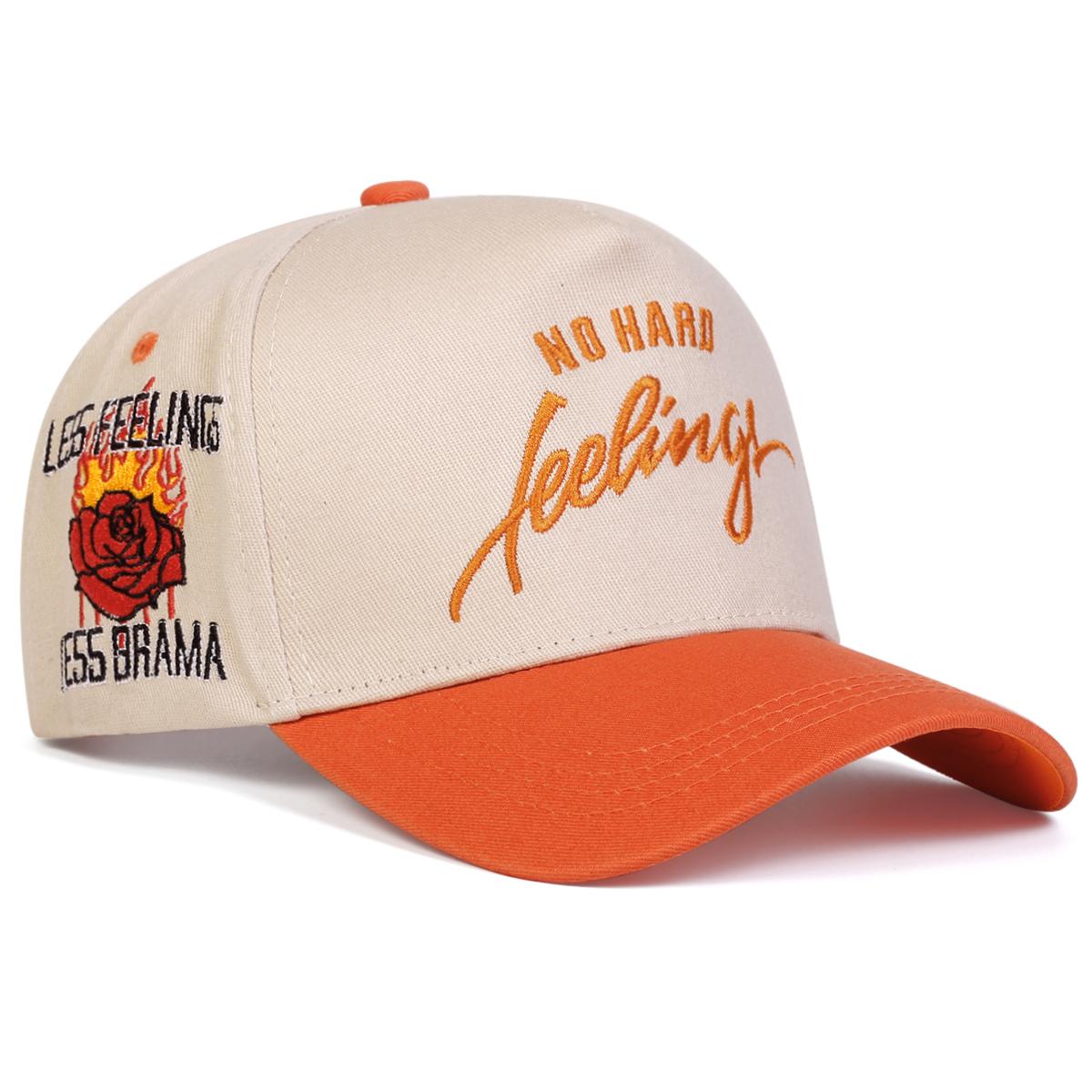 

Унисекс NO HARD Вышитая боковая роза бейсболки весна осень открытый регулируемые повседневные шляпы солнцезащитная шляпа оранжевый