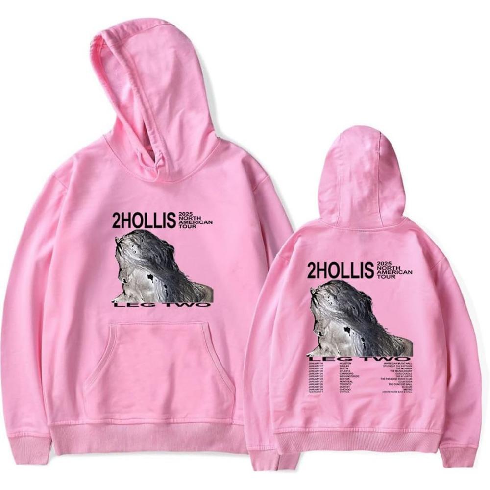 2hollis Tour 2025 Hoodie Merch Unisex Winter Langarm Pullover Kapuzenpullover Streetwear