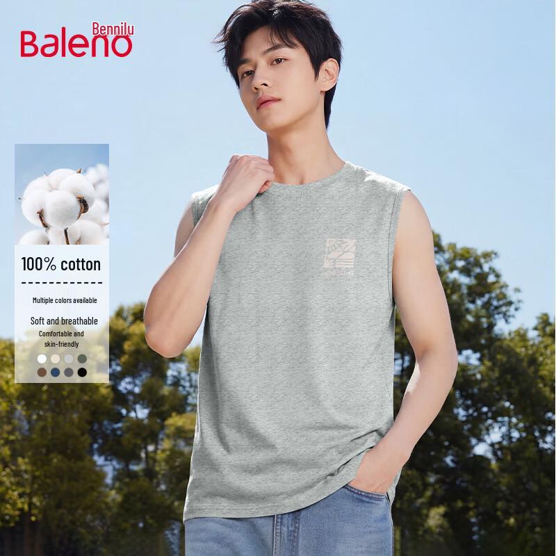 Baleno Men s Loose Fit Pure Cotton Sleeveless Vest XL