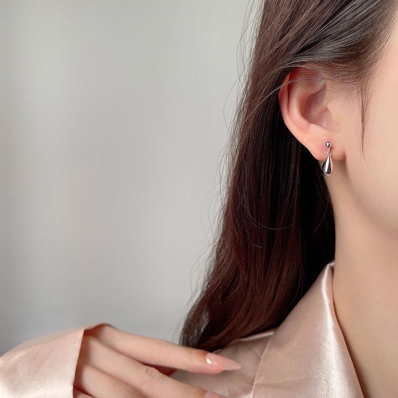 Geometric Earrings Water Drop Earrings Cold Style Short Earrings Simple New Style
