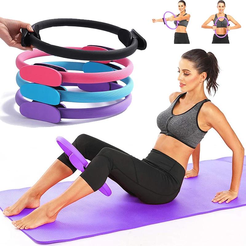 

1Pcs Yoga Pilates Ring Non-slip Sports Resistance Ring Fitness Shaping Ring Pelvic Floor Muscle Training Fitness Yoga Equipment рожевий