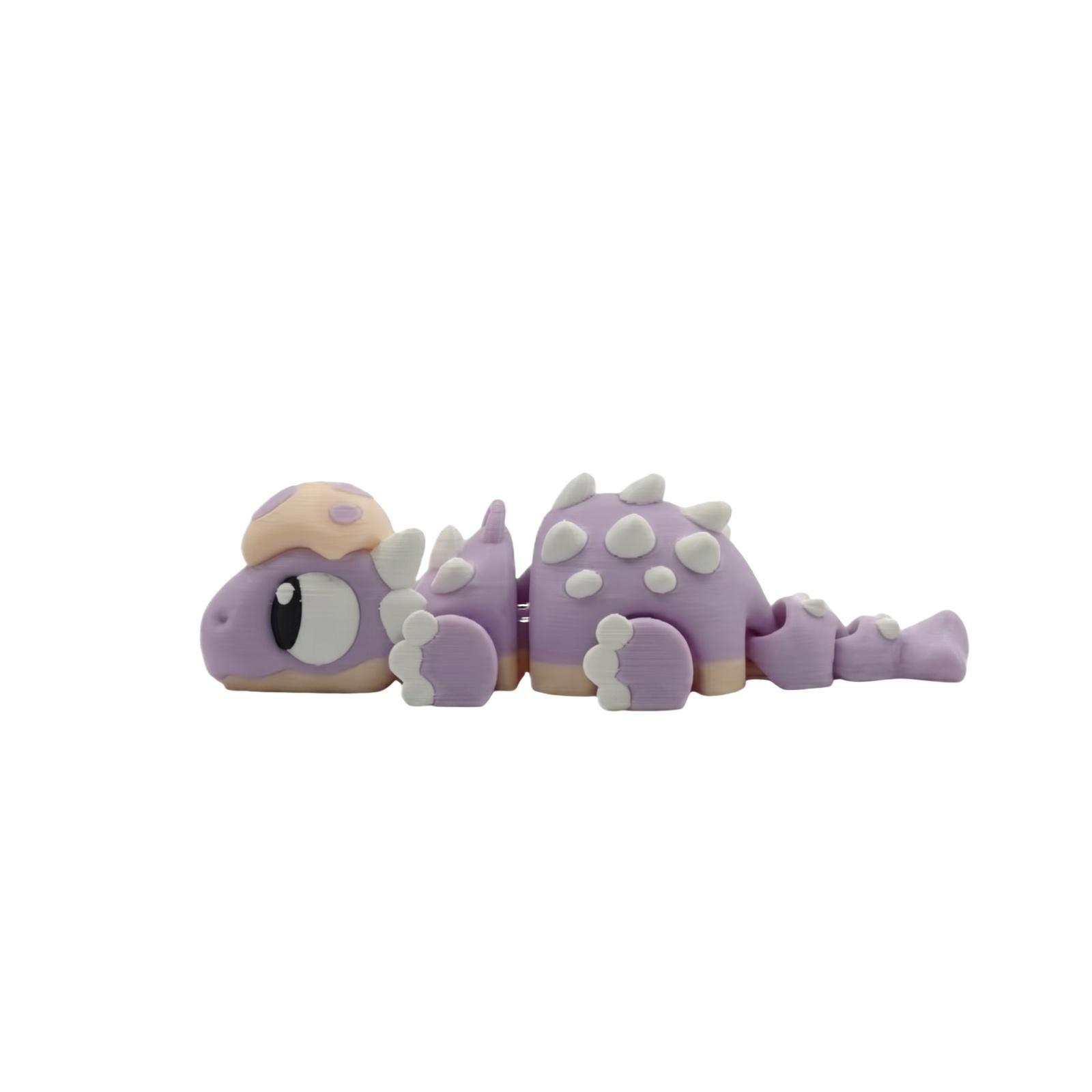 3D Movable Baby Ankylosaurus Dinosaur Toy Figure Jointed Model for Kids Collectible Decoration Educational Playset фиолетовый