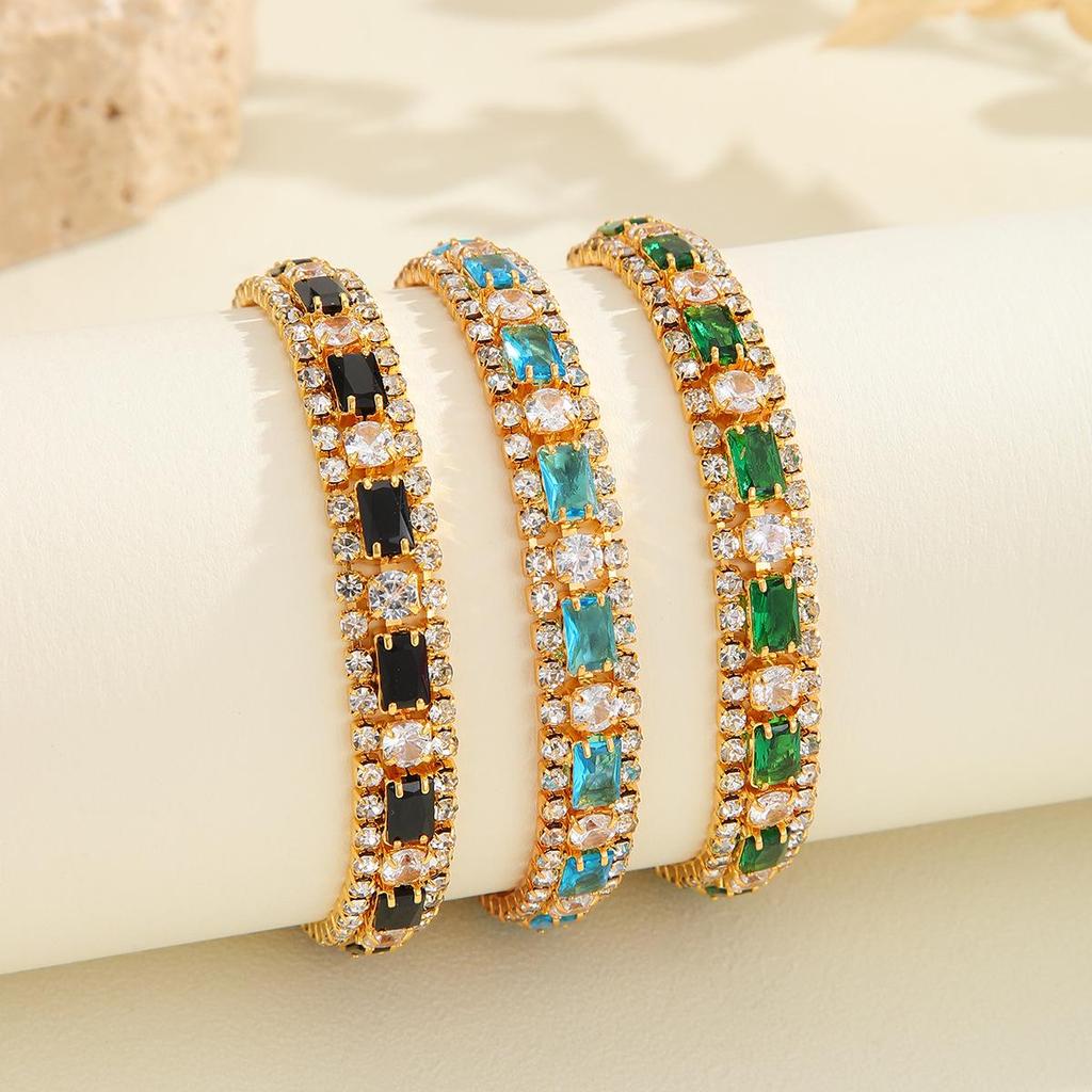 Luxurious Colored Zirconia Tennis Bracelet - Colorfast, High-End Hand Jewelry