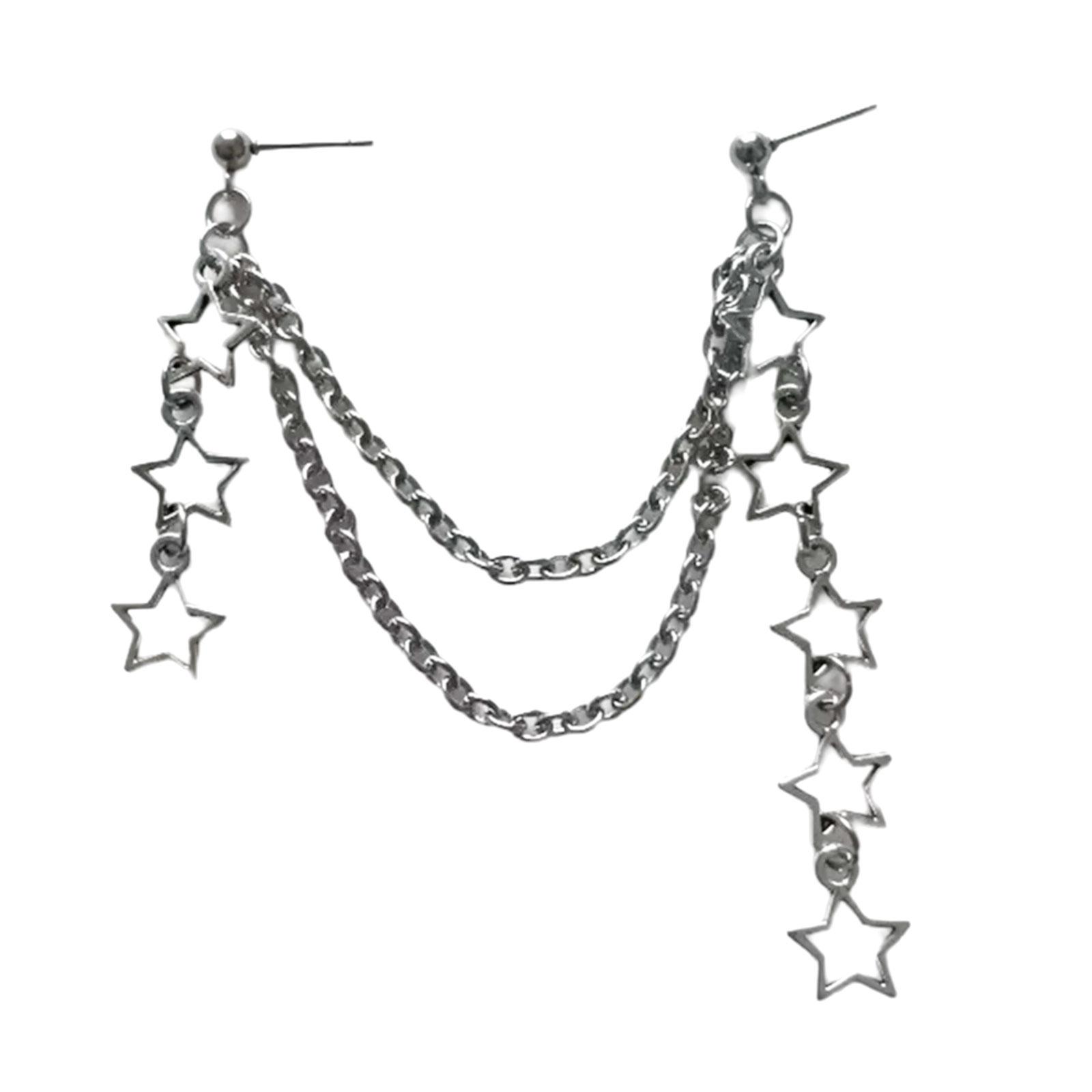 

Женские серьги-кисточки со звездами, серьги-подвески с пентаграммами, ювелирные изделия, серьги с пятиконечной звездой, стильный аксессуар для вечеринки 2
